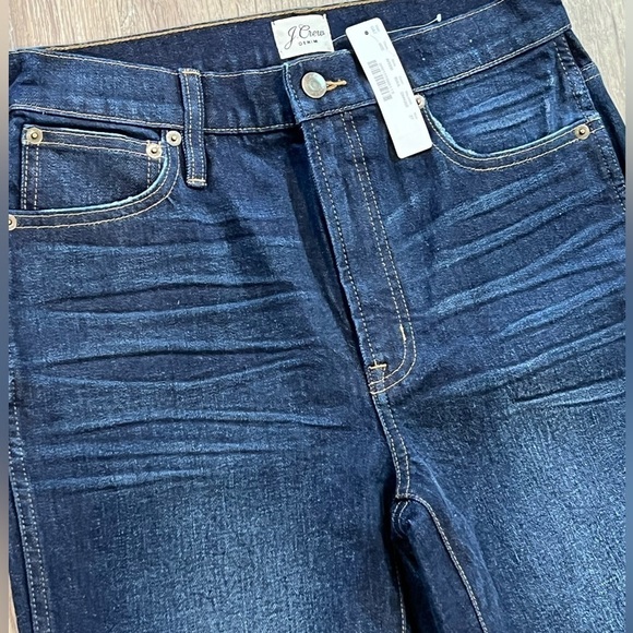 NWT Size 27 J. Crew 10” Vintage Straight Dark Wash Boiler Blue Jeans Denim - Picture 4 of 9